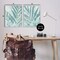 Stupell Industries Teal Palm Fronds 2 pc Framed Giclee Wall Art Set Design by June Erica Vess